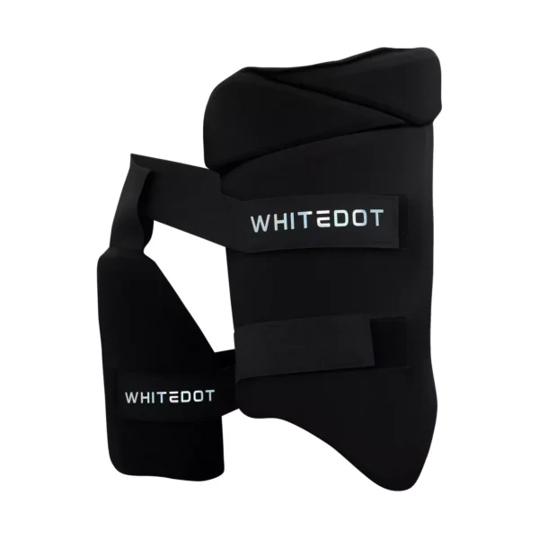 Whitedot Cricket Double Thigh Guard - Black