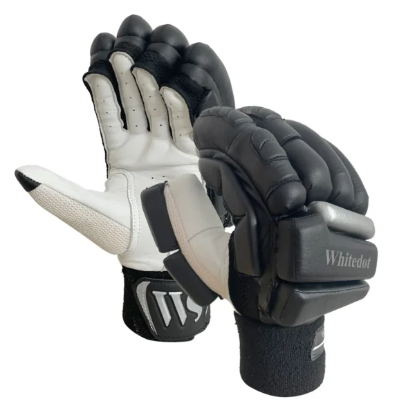 D Sports Whitedot Winged Players Cricket Batting Gloves - Black