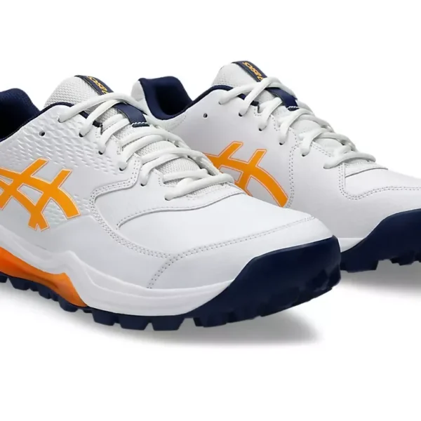 D Sports Gel-Lethal Field 2 Cricket Shoe - White/ Stadium Orange