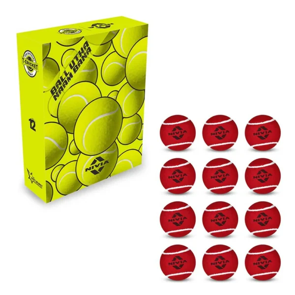 D Sports Cricket Tennis Ball Heavy Red Pack of 12